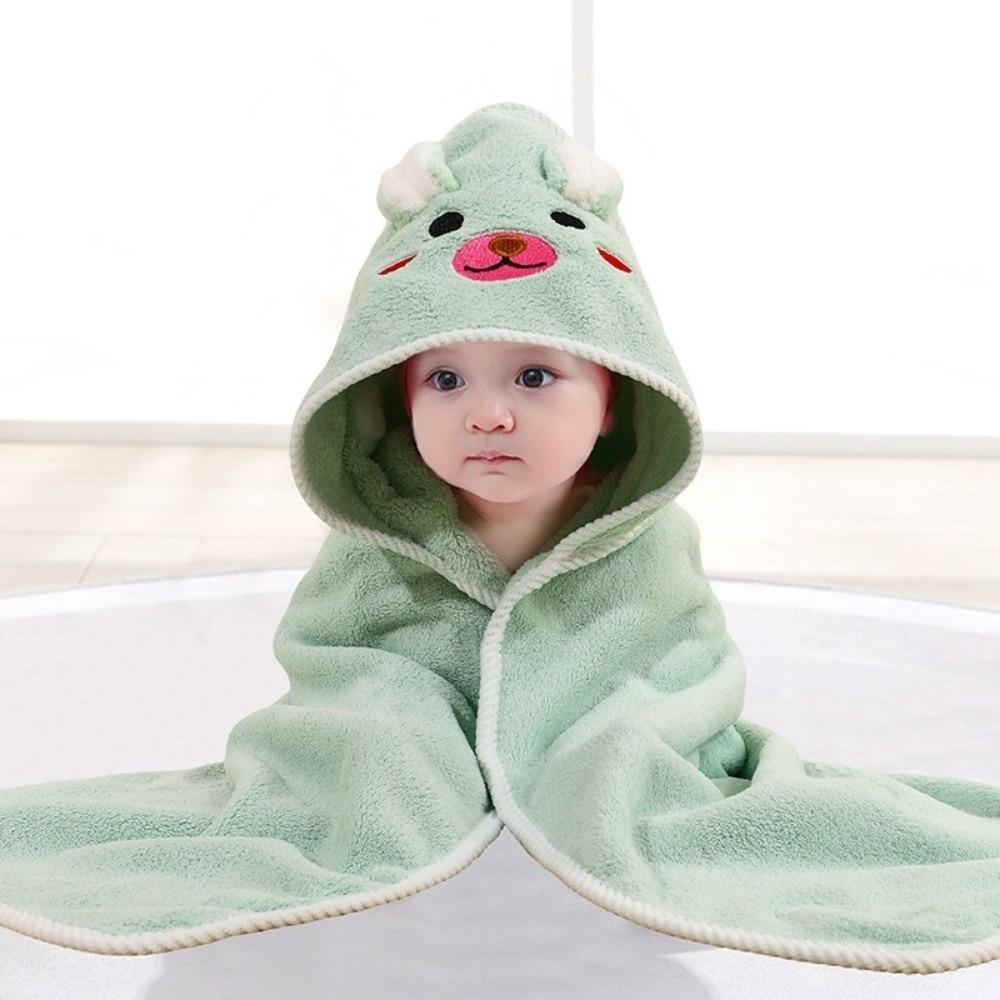 Super Soft Infant Bath Towel Coral Fleece Baby Blanket with Hood Toddler Thin Bathrobe Unisex
