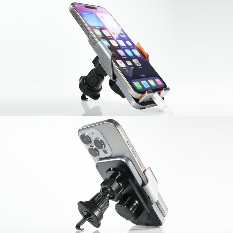 Car Wireless Charging Phone Holder Smart Sensing Fast Wireless Charger Phone Mounts 360° Rotation Inductive automatic clamping
