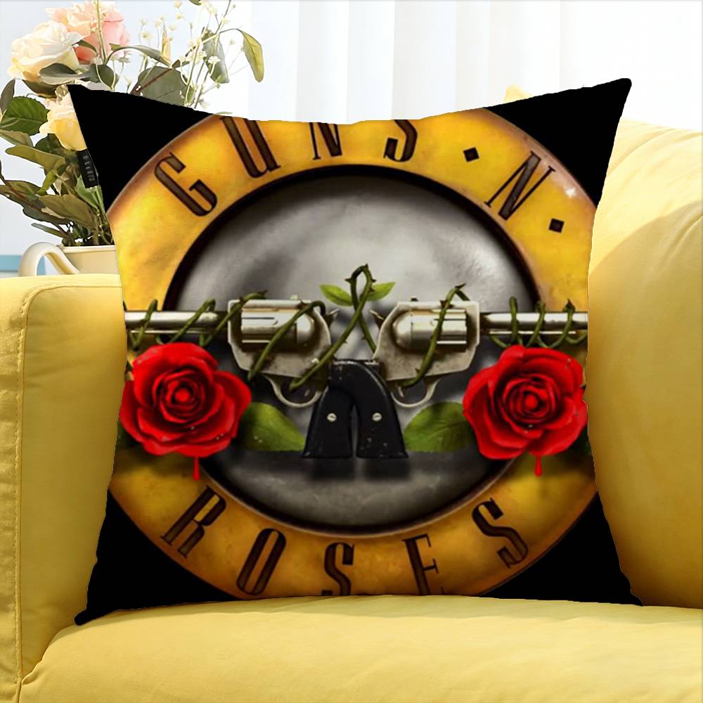 GGuns N RRoses World Various Sizes Square Pillow Case For Car Home Bedchamber Decor