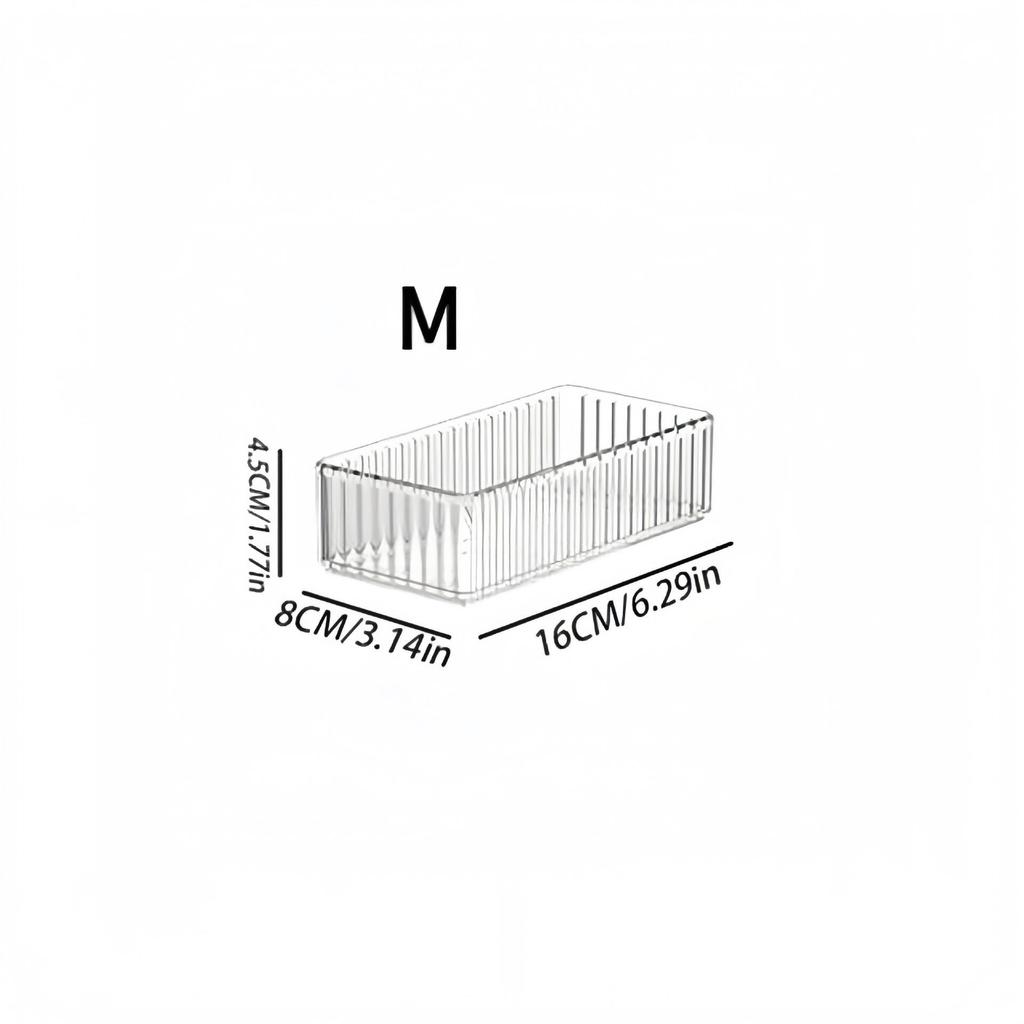 Acrylic Desk Organizer with Built-in Stationery Holder for Cosmetics