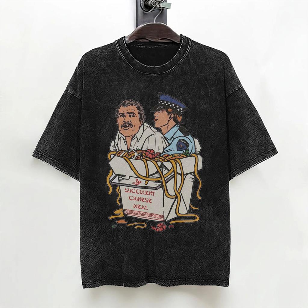 Succulent Chinese Meal T Shirts Washed Short Sleeve Oversize TShirt Funny Meme Fashion Men Women Streetwear Graphic Tops Tees