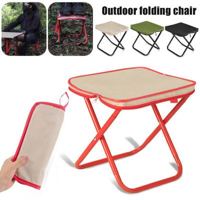Mini Fällbar Pall med Bärväska Bärbar Lättviktig Kraftig Utomhus Camping Vandring Strand Picknick Fiske Fällbar Stol Sits