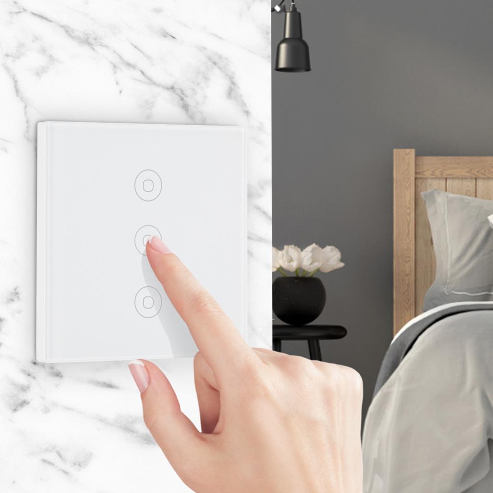 Intelligenter WiFi Wand-Touchschalter RF Sprachsteuerungs-Panel für Alexa Funktioniert mit Tuya 110-240V