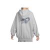 Nike Nadruk z Logo Dzianinowa Bluza z Kapturem Robocza z Długim Rękawem Kobiety kurtki Szary FV7516063