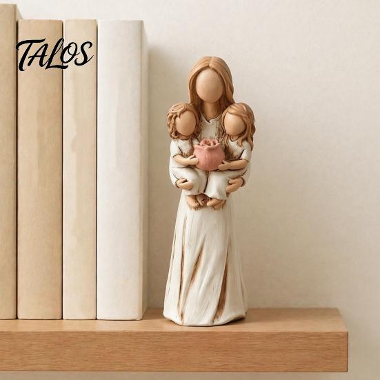 Resin Home Decor Mother And Daughter Hugging Ornament, Hand-painted Statue, Sentimental Keepsake Tabletop Faceless Figurine for Mother's Day Birthday
