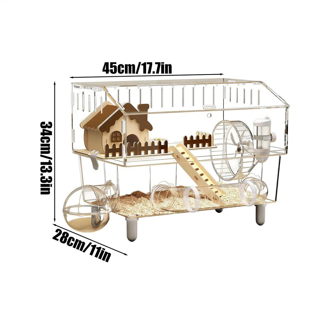 Hamster Enclosure Animal Clear House Habitat Small Pet Enclosure Habitat For Hamster Dwarf Gerbil Hedgehog Ferret Chinchilla