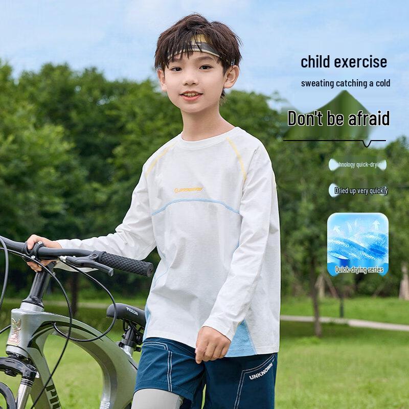 Moonkids Boys  Quick-Dry Long-Sleeve Training T-Shirt 120cm