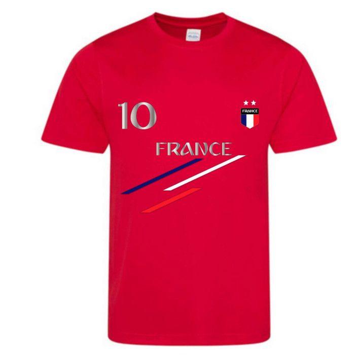 Maillot de foot - NPZ - Style France - Enfant - Respirant - Rouge