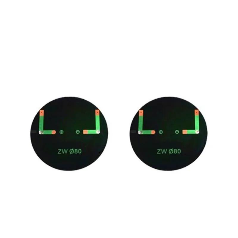 5.5V Round Solar Panel DIY Lights Toys 8cm 0.07A Polycrystalline Drip PV Panel 0.45W Solar Panel Module Outdoor Power Generation