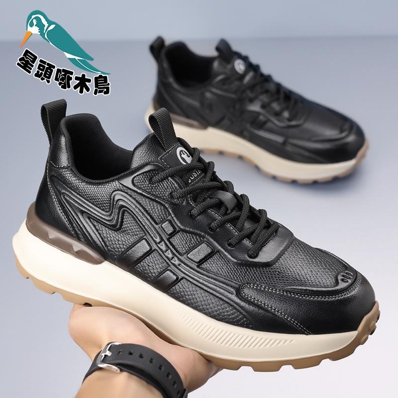 

Men s shoes popular spring new trend versatile men s sports and leisure shoes soft leather shoes 44