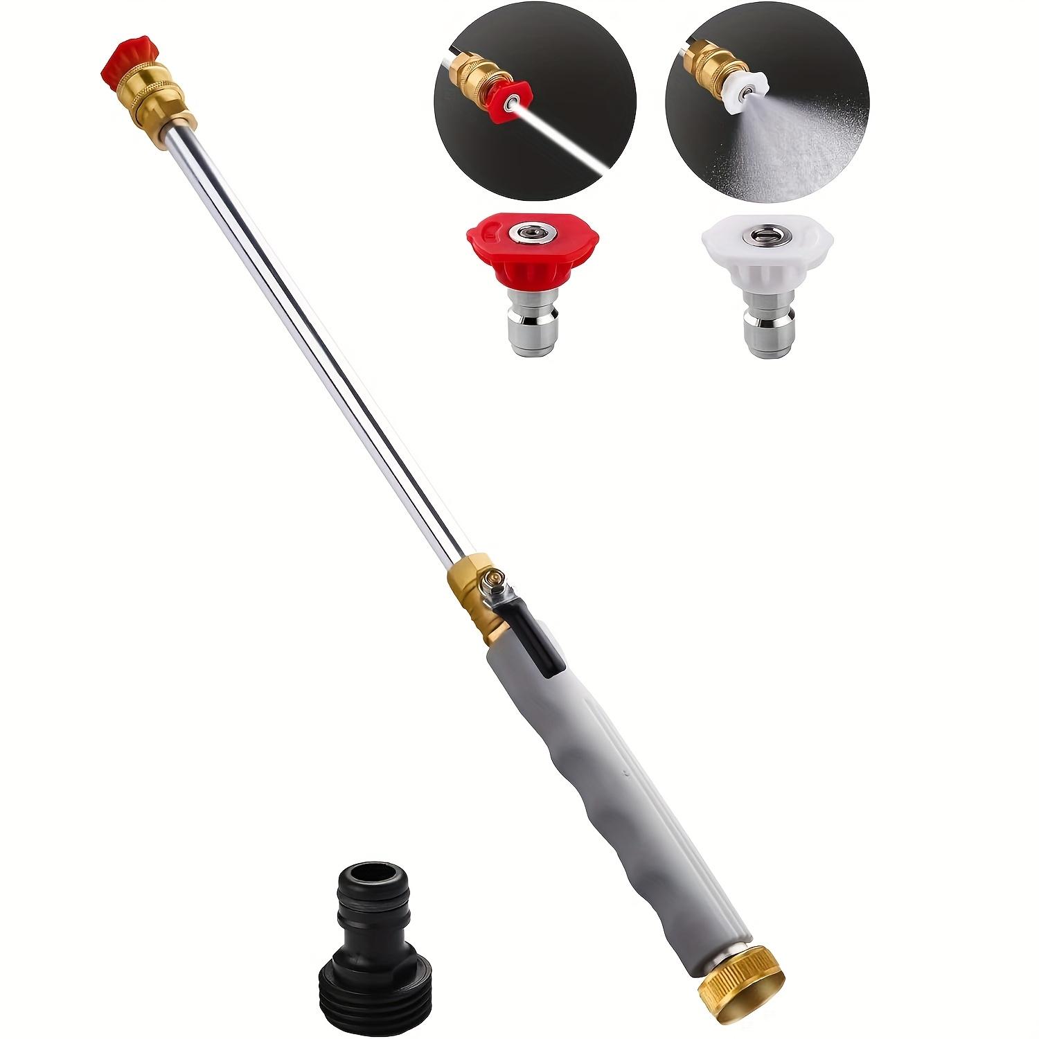 

High Pressure Cleaning Spray Rod with Two Nozzles - Versatile Gardening Hose Attachment for Efficient Car and Yard Cleaning, Made of Aluminum Alloy серый