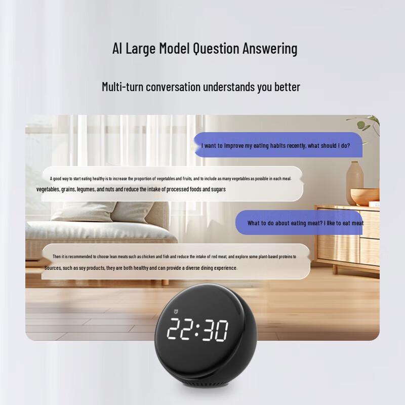 Xiao Du Smart Alarm Clock Speaker Pro with Large Digital Display