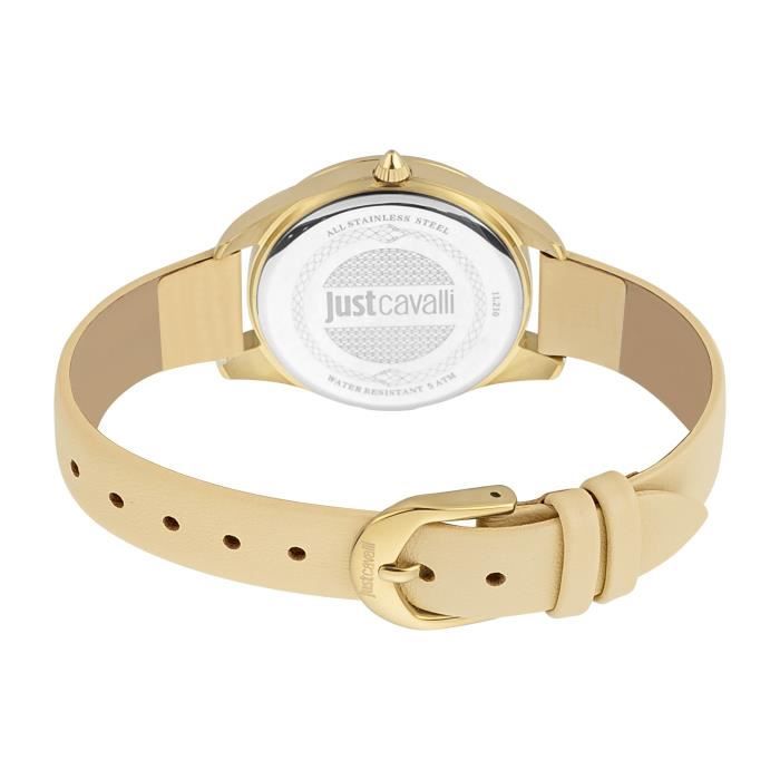 Montre - JUST CAVALLI - Animalier JC1L210L0015 - Quartz - Cuir Beige - 32 mm Multicolore