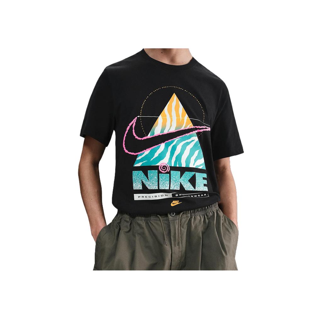 Nike Comfortable Soft Fashionable Versatile Gradient T-Shirt Men Tops Black HV9150-010