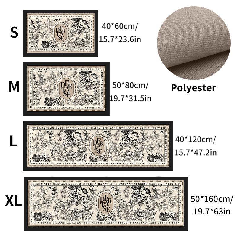 Non-slip Kitchen Floor Mat Long Rug Kitchen Rugs Printed Balcony Bathroom Foot Pad Home Decor Carpet Entrance Mat