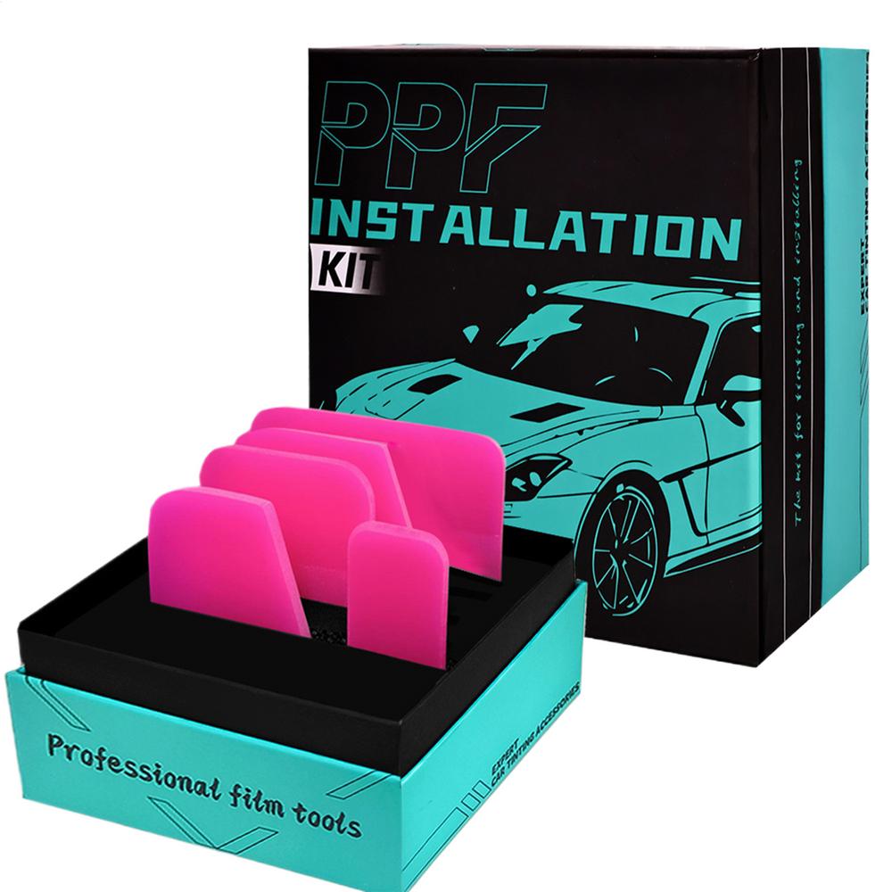 Car Film Wrap Tool Kit Window Tint Tools Car Wrap Installation Scraper 5 Pieces Car Wrapping Detailing Scraper Car Accessories