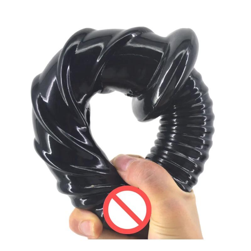 Handle Dildo Artificial Big Penis Screw Thread Ribbed Stimulate Adult Female Masturbator Lesbian Sex Anal Anal Toy For Women 22
