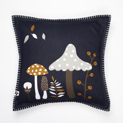 Decorative Cushion with Reversible Removable Cover "Minots" Range 100% Cotton - Amanite