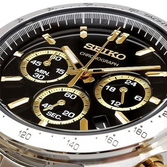 SEIKO 1 5 Second Chronograph Quartz Wristwatch Mens SBTR015 BlackGold