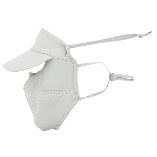 

[A ABSOPRO] Летняя маска для лица, Прохладная, Защита лица, С креплением за уши, С козырьком, Регулируемая, Защита от УФ-лучей, Лицо, Солнцезащитный, Дышащая, Влагоотводящая