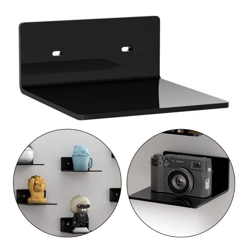 Set of 2 Acrylic Wall Shelves Decorative Storage for Small Spaces  Modern Home Organization Solution