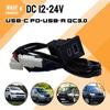 Dual USB Car Charger Socket PD+QC3.0 Fast Charger Socket Outlet Phone Charge Power Adapter Outlet for VW Multivan T5 2003-2015
