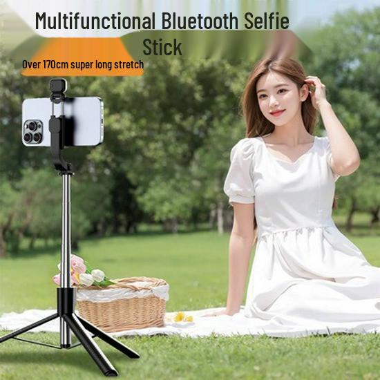 Portable Telescopic Bluetooth Selfie Stick & Phone Holder Tripod
