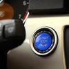 Protective Engine Start Stop Button Cover with Blue Carbon Trim Rings Kit for E90 E92 E93 320i Z4 E89 Car Accessories