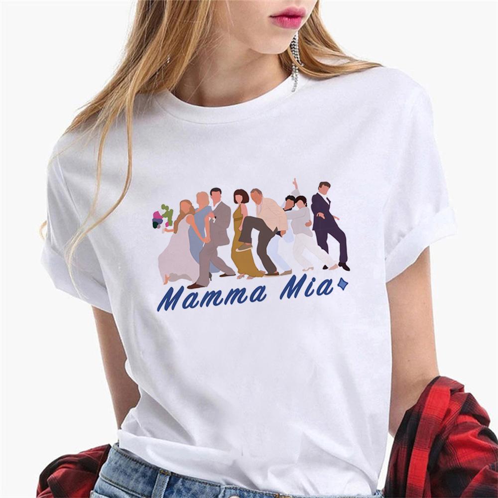 Mamma Mia Tshirt Women Designer Summer Streetwear Top Girl Funny Graphic Clothing Cotton Casual Short Sleeve Tshirt