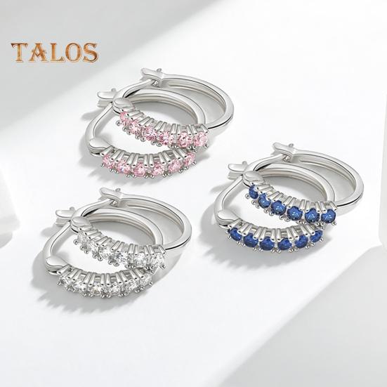 Strass-Creolen für Damen, glänzende runde Zirkonia-Ohrringe, funkelnder Strass-Creolen-Schmuck für Partys und Hochzeiten