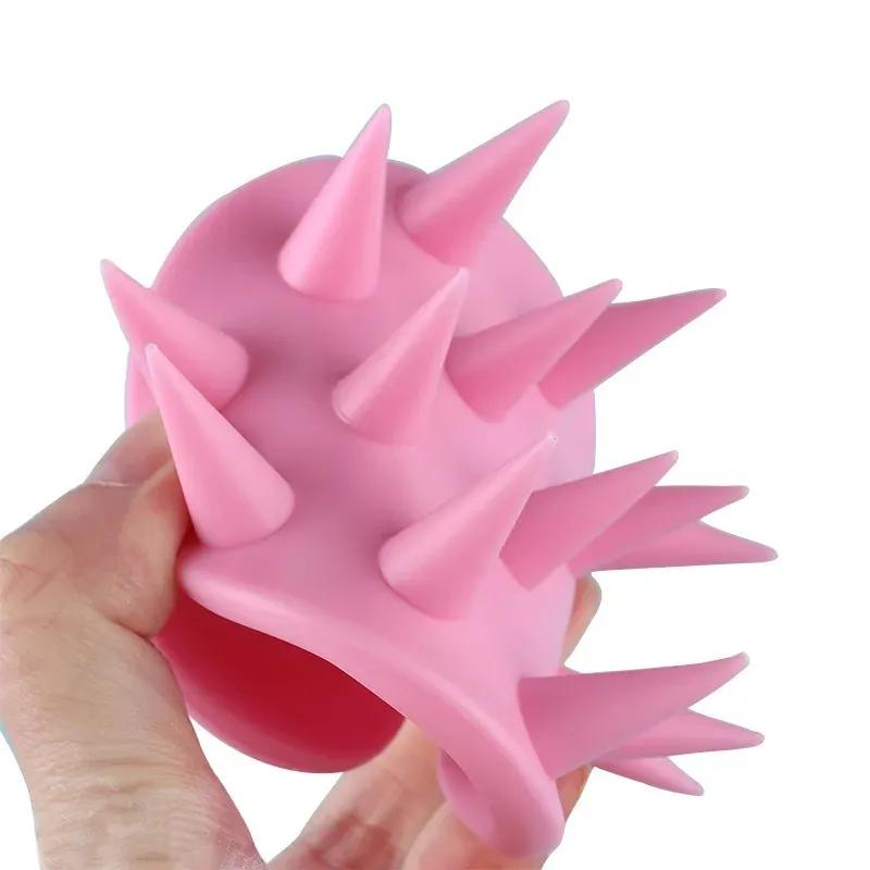1pcs Wet And Dry Scalp Massage Brush Adult Baby Soft Household Bath Silicone Shampoo Brush Head Massage