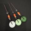 Imitation Agate Chalcedony Jade Pendant Keychain - Creative Couples Gift for Men and Women