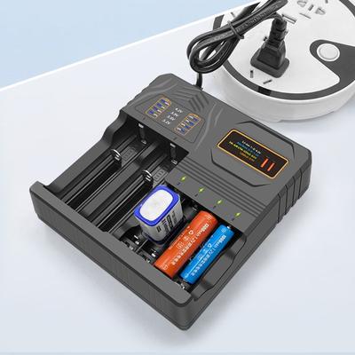 Intelligent Battery Charger for 26650/21700/18650 Batteries Featuring Overcharge Protections and Double USB Charging