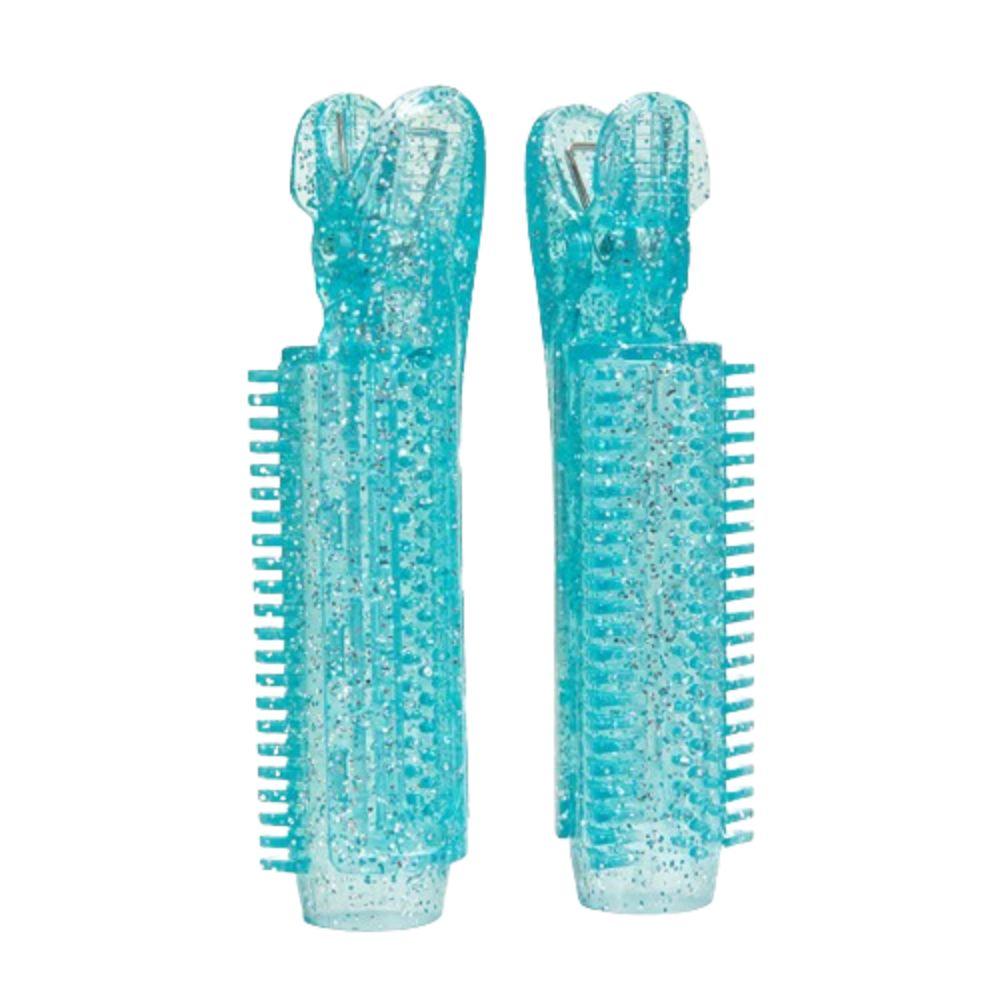 2pcs/bag Portable Hairdressing Bangs Curler Hair Root Fluffy Hair Root Shaping Clip  Women синий