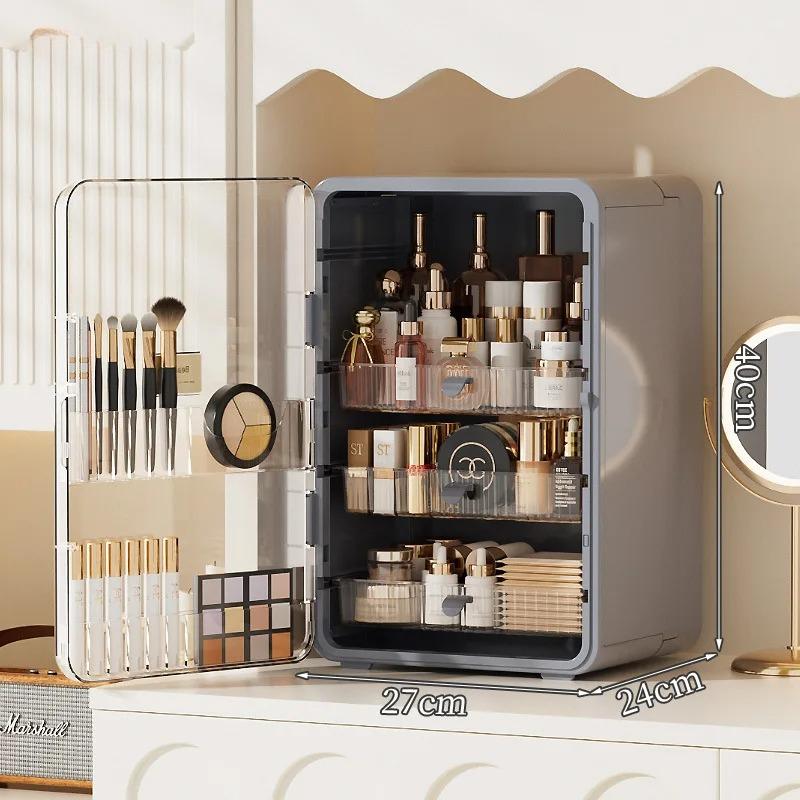 Large Capaci Cosmetic Box Multi-Function Desktop Skin Care Lipstick Facial Mask Jewelry Makeup OrganizerPlastic Storage Box Gift