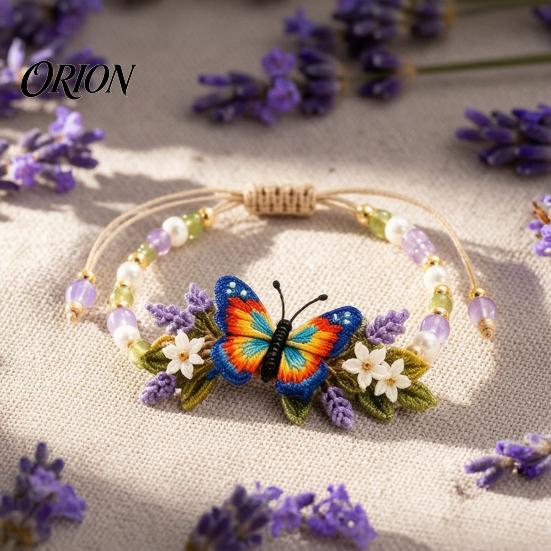 Portable Arts Crafts for Adults DIY Beaded Bracelet Making Kit, 3D Hummingbird Butterfly Fox Relaxing Hobbies Stress Relief Craft Beginner-Friendly