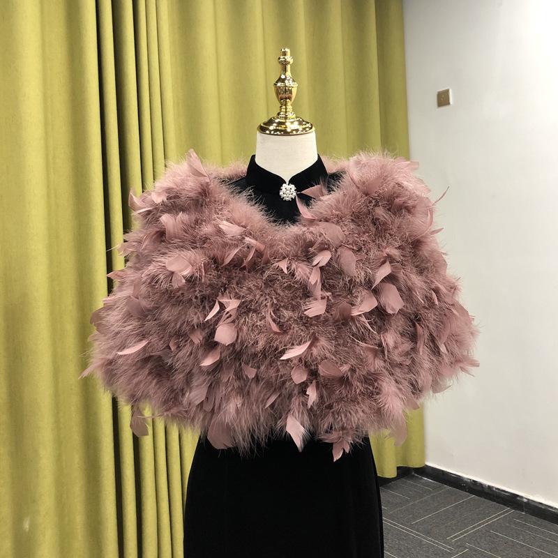 Women's Fur Cape Shawl for Winter Weddings & Evenings