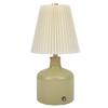 Pleated Desk Lamp Rechargeable Vintage Night Light for Bedside Table Nightstand 3 Color Temperatures