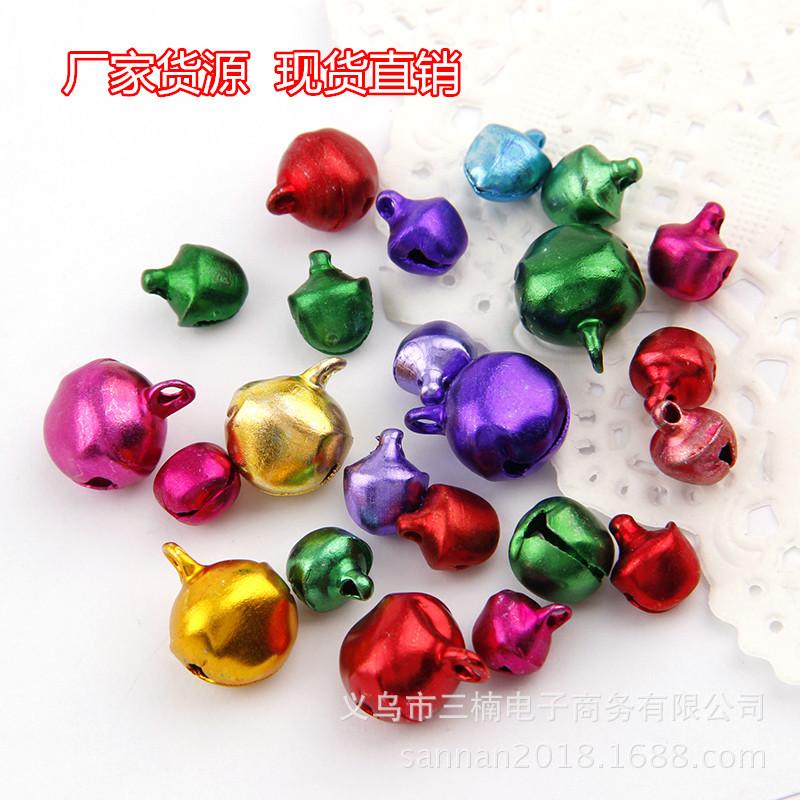 

Handmade Colorful Aluminum Bell Ornaments - 100pcs/50pcs for Christmas or Pet Decoration 10mm - 50pcs