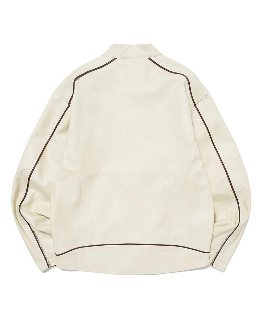 Wkndrs Washed Leather Jk (Ivory)