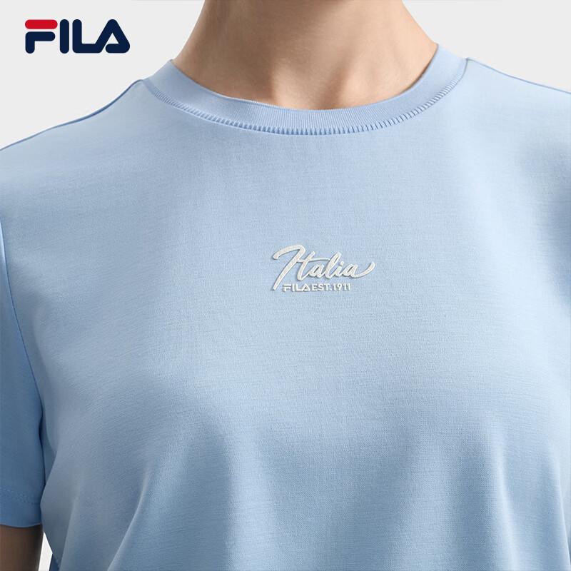 Fila Women's Knitted Short Sleeve T-Shirt with Slit Back