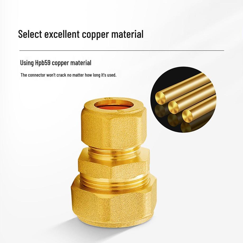 Copper Pipe Ferrule Connector for Air Conditioners: 8/10/15/22mm Reducer, Quick Solderless Fitting for Variable Diameter Joints