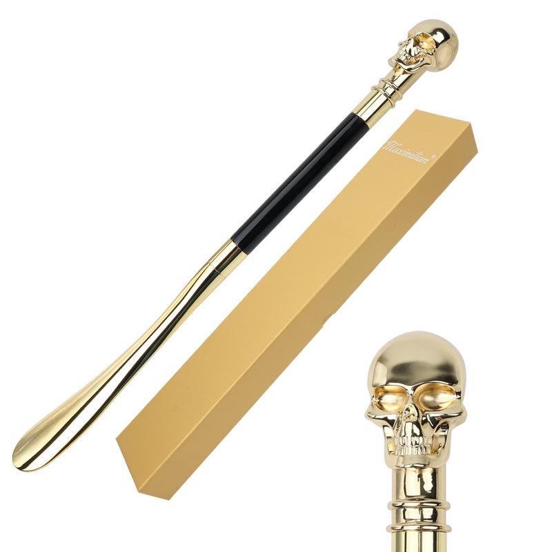 Maximilian Luxury Shoehorn with Metal and Wood Handle for Home or Hotel Use