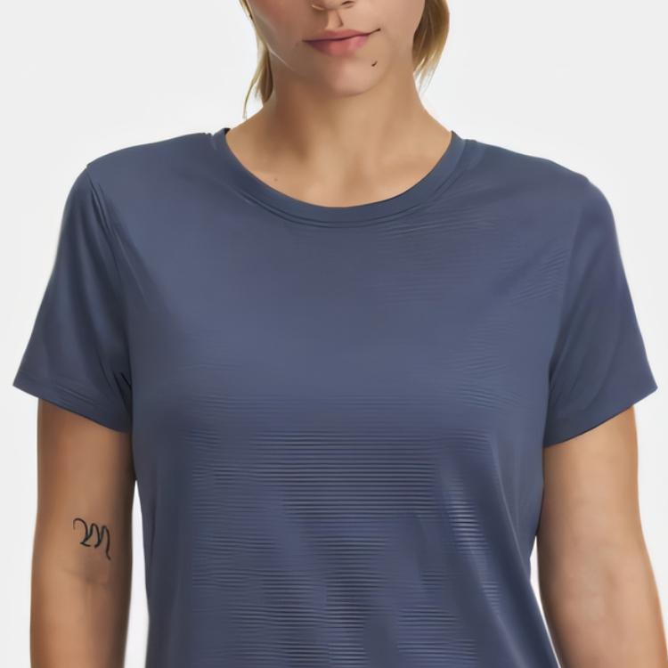 Under Armour Launch Comfortable Fashionable Versatile Short Sleeve Regular T-Shirt Women Tops Blue 1382434-044