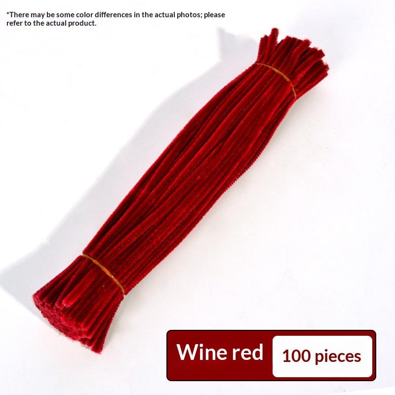 100Pcs Chenille Stems Toys Diy Strips Twist Bar Anvil Wire Craft Pipe Creative Hobby Children Plush Stick Chenille Sticks