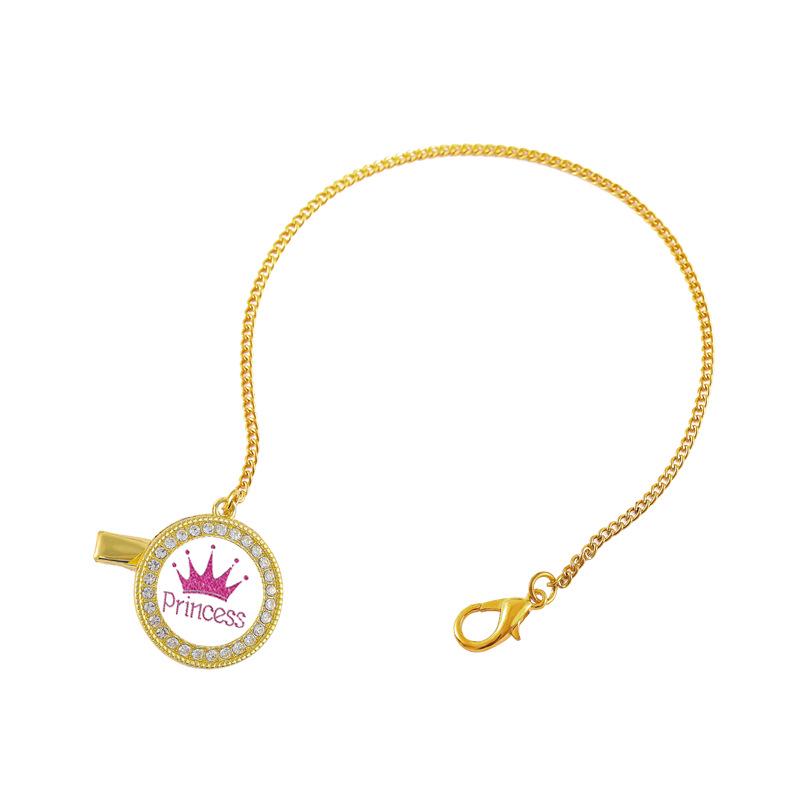 Diamond Princess/Prince Crown Baby Pacifier with Chain Clip (6M+)