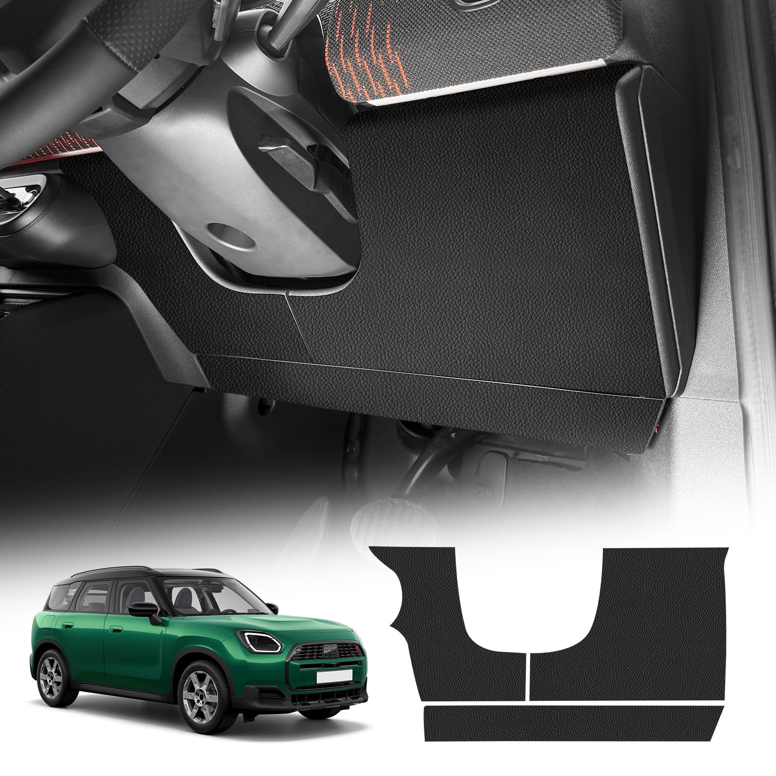 

Защита от пинков KUNGKIC для Mini Cooper J01 SE E Защитная накладка на дверь Декоративная рамка для интерьера Аксессуар 3-дверный (4-е поколение) 2024-2025, Коврик, Защита,