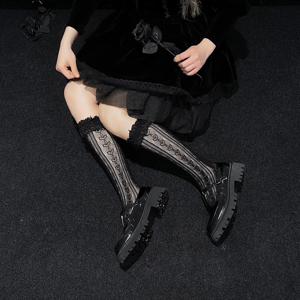 White lace calf stockings stockings women's summer lolita lolita stack socks mid tube socks jk stockings