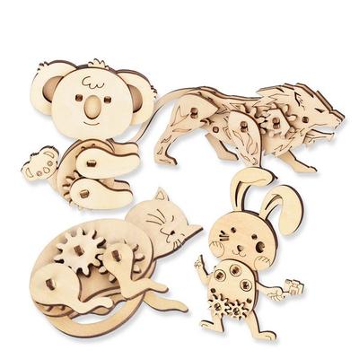 Woody tredimensionellt pussel Animal C Set korea 3d pussel