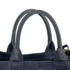 PRADA canvas Canapa Tote Bag denim blue Women Used